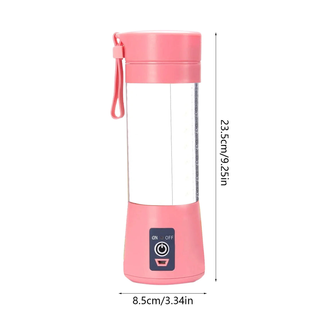 Portable Blenders Individual Juicer for Shakes Fruit Juicer USB Rechargeable with 6 Blades Handheld Blenders for Sports Travel and Outdoors