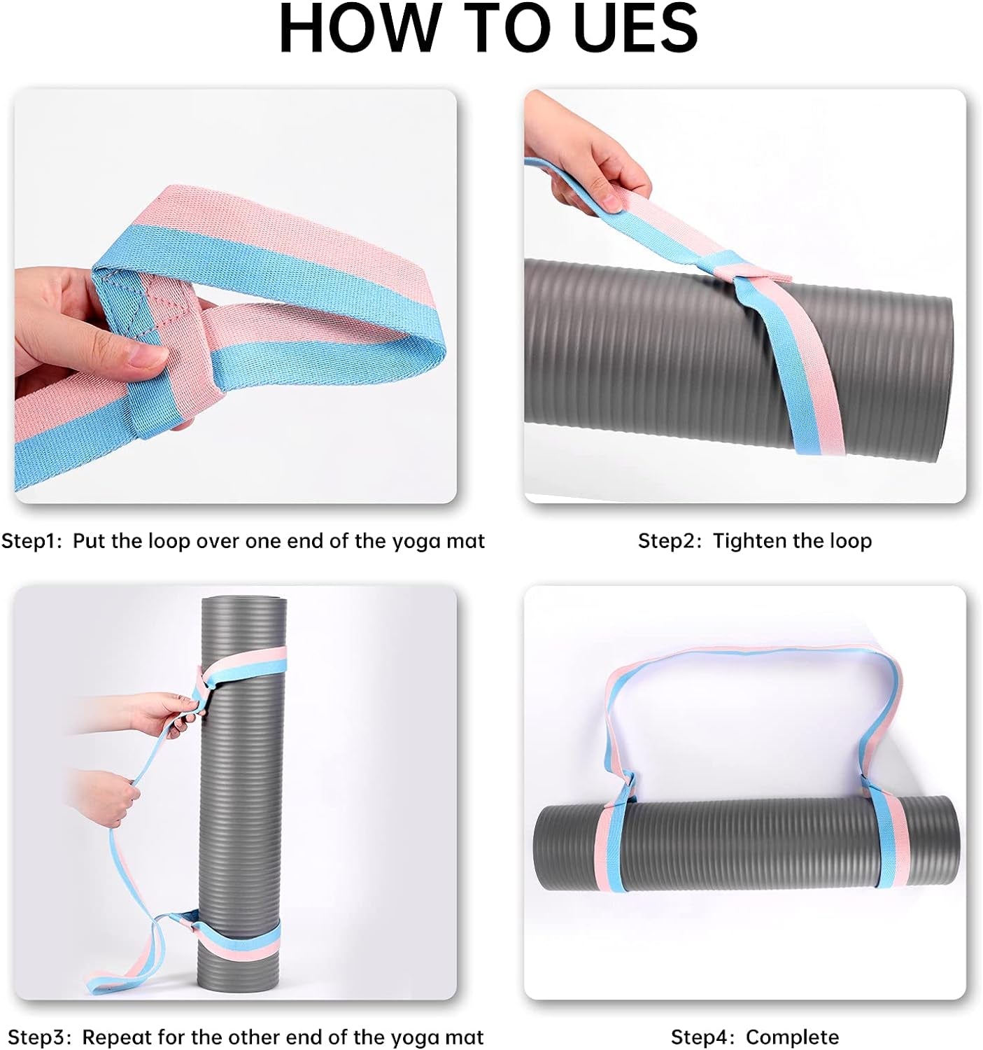 2 Packs Yoga Mat Strap for Carrying,Yoga Mat Carrier