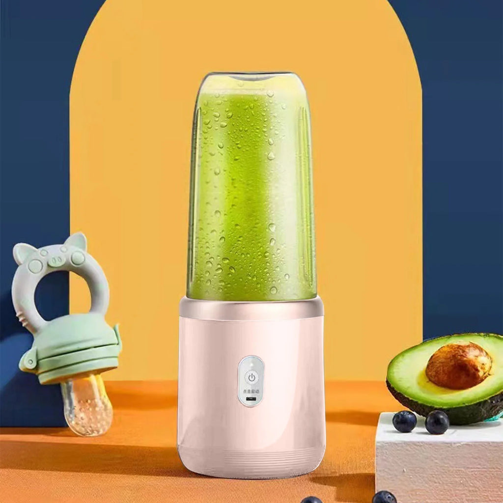Portable USB Rechargeable Blender, 400Ml Smoothie Maker with 6 Blades, for Shakes Juice, Travel Sports Outdoor, 2000Mah Battery, 40W Power