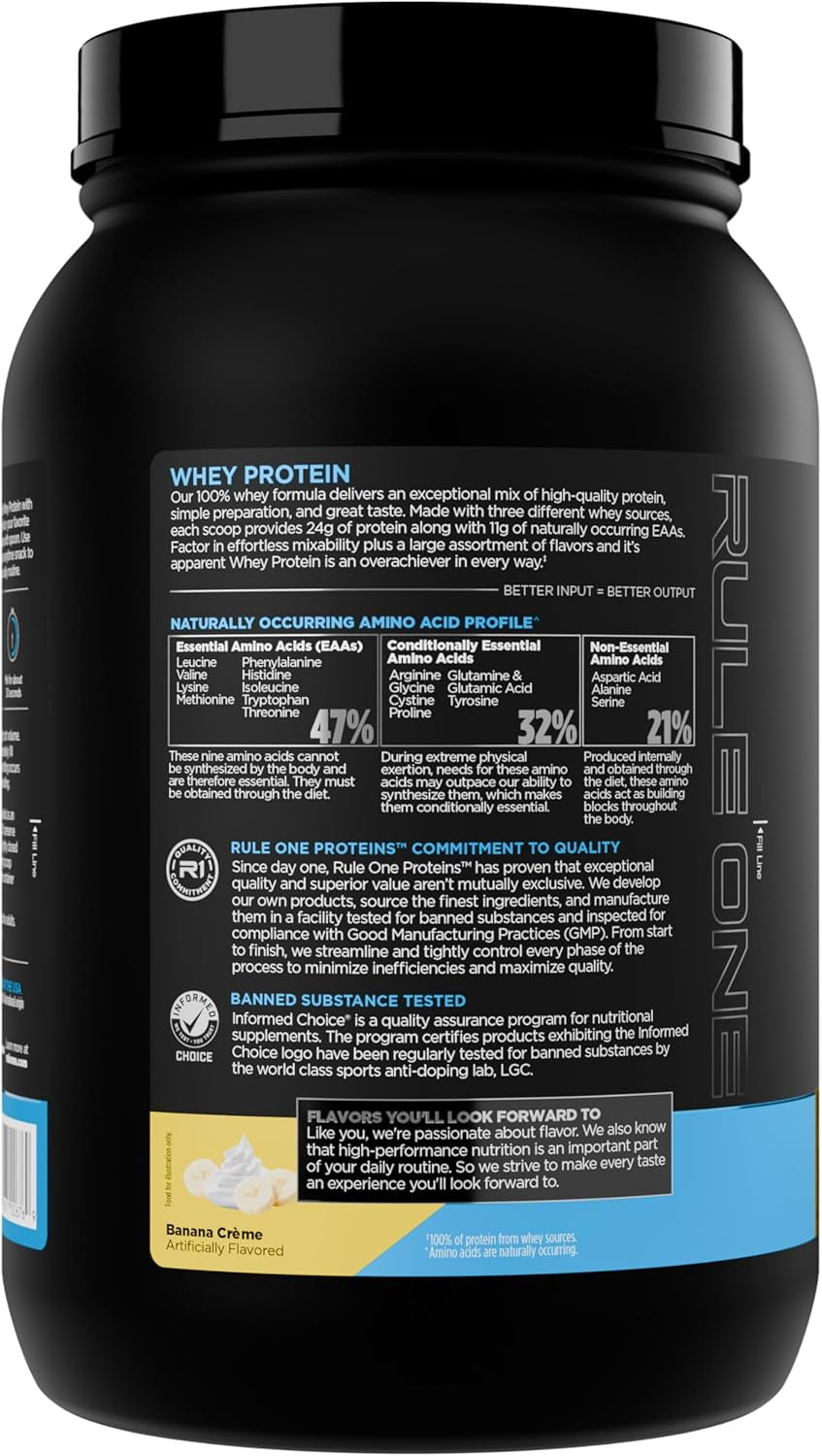 Whey Protein Powder, Banana Crème, 27 Servings