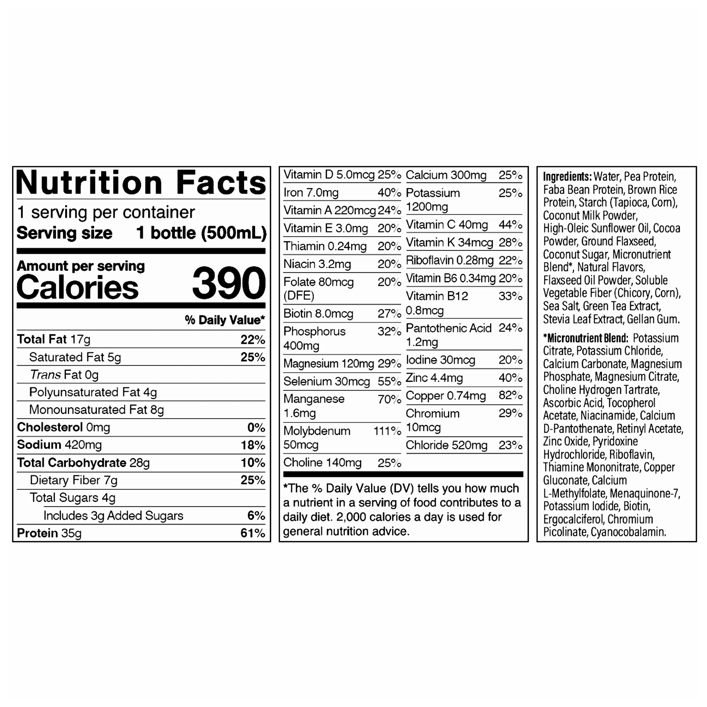 Huel Black Edition High-Protein Chocolate Meal Replacement Drink, 16.9 Fl Oz, 12-Pack