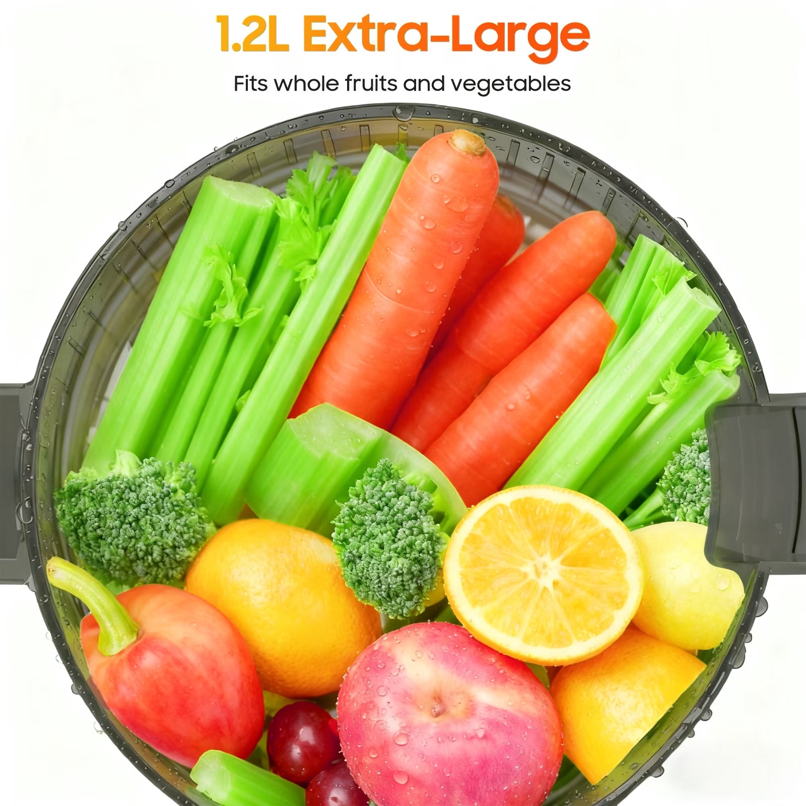 Cold Press Juicer Fruit Machine - Electric Juice Maker Extractor Squeezer, Slow Masticating Fresh Juicers Blender Machines Easy Clean for Whole Vegetable & Fruits, Juicing Pressed Kitchen Appliances