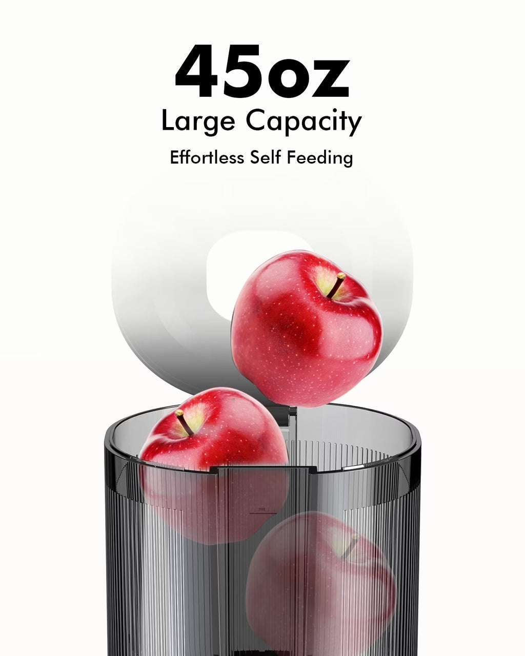 Slow Masticating Juicer Machine, Cold Press Whole Fruit Juicer with 4.3-Inch Wide Feed Chute, Easy to Clean, High Juice Yield, Fruit & Vegetable Juicer, Home Kitchen, Red