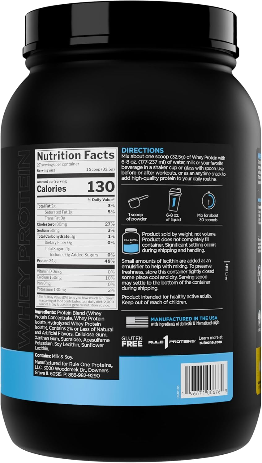 Whey Protein Powder, Banana Crème, 27 Servings