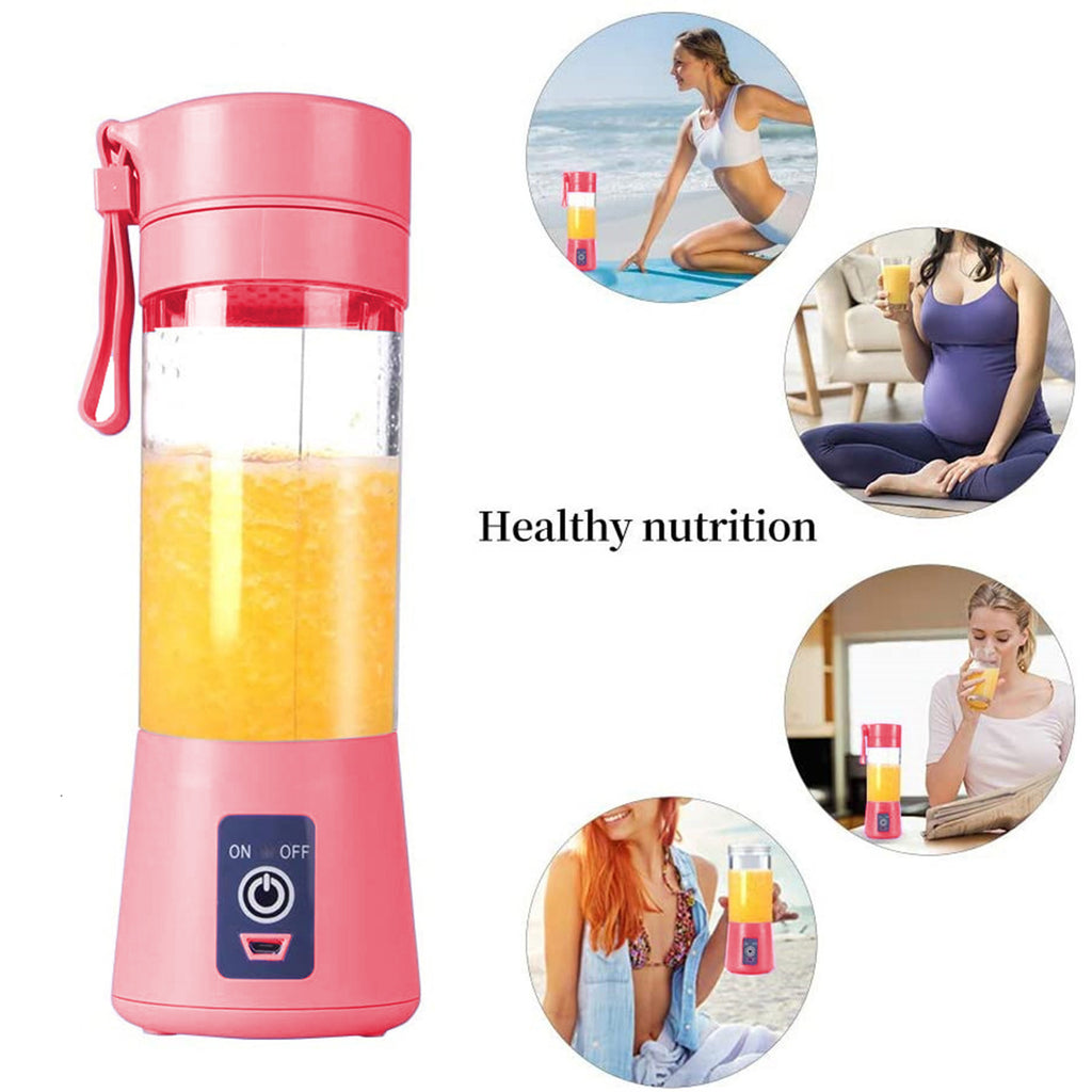 Portable Blenders Individual Juicer for Shakes Fruit Juicer USB Rechargeable with 6 Blades Handheld Blenders for Sports Travel and Outdoors