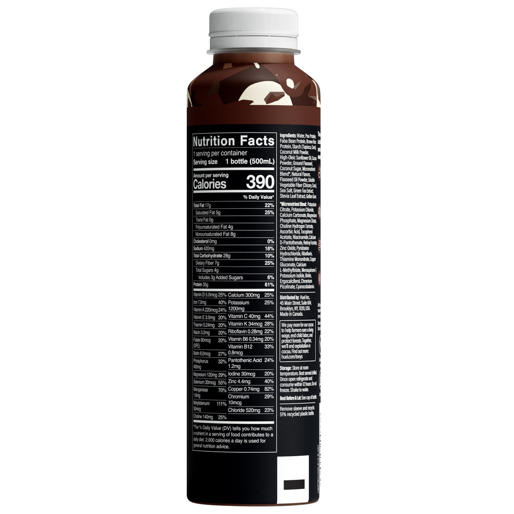 Huel Black Edition High-Protein Chocolate Meal Replacement Drink, 16.9 Fl Oz, 12-Pack