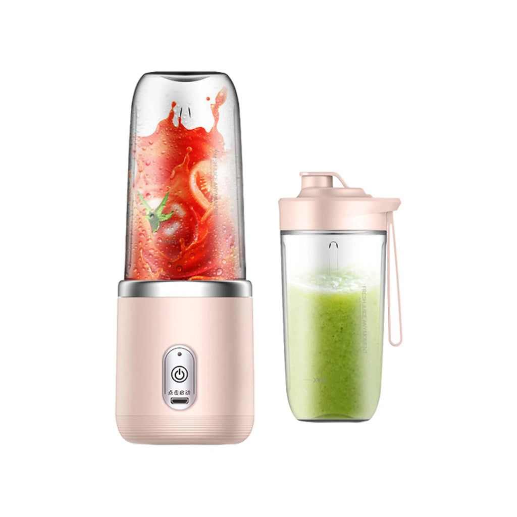 Portable USB Rechargeable Blender, 400Ml Smoothie Maker with 6 Blades, for Shakes Juice, Travel Sports Outdoor, 2000Mah Battery, 40W Power